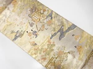 王朝行幸文織り出し　袋帯